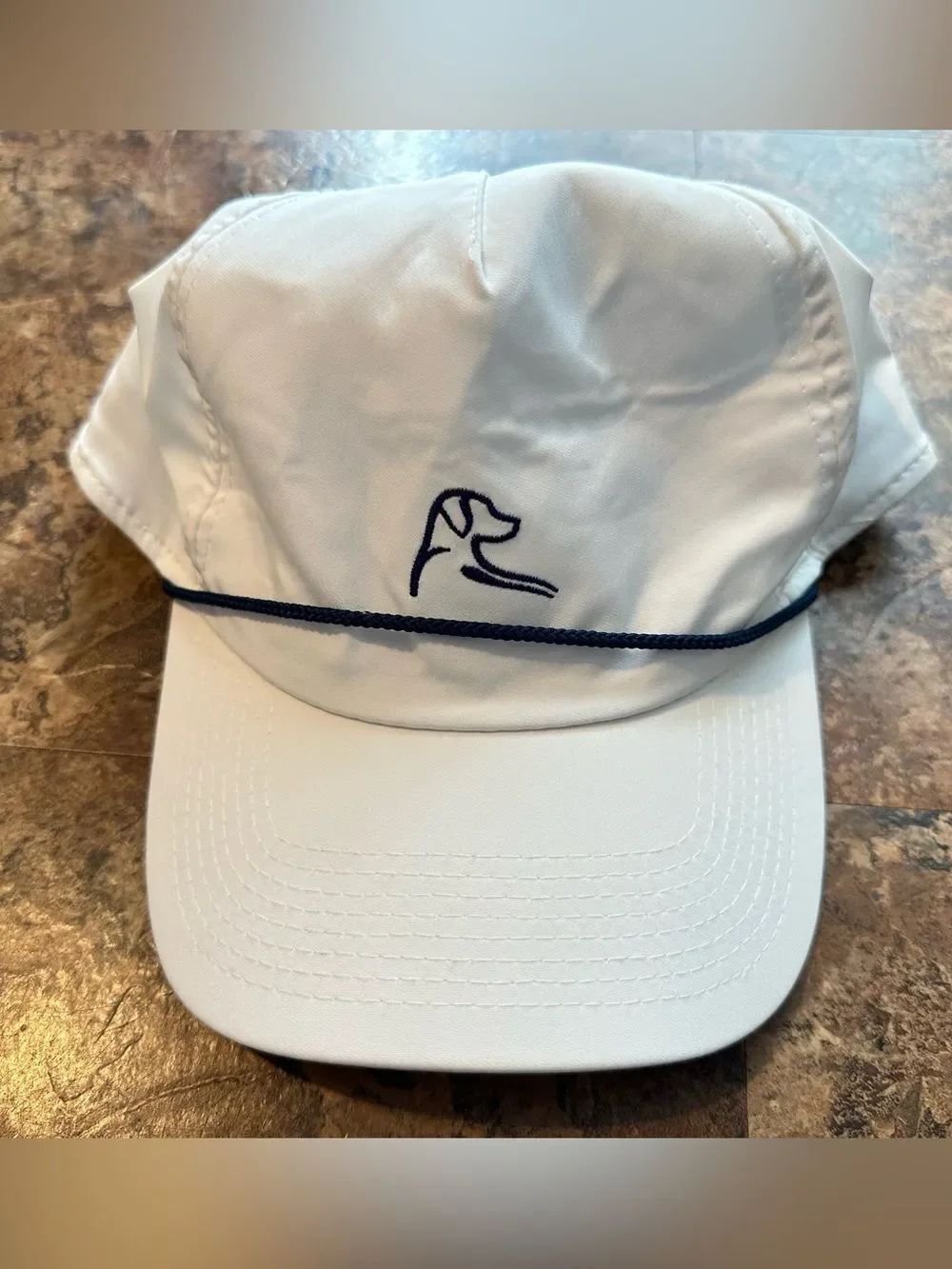 Rhoback Hat Cap Mens One Size White Snap Back Crave Golf Golfing Performance
